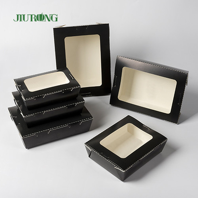 Waterproof Greaseproof Kraft Take Out Containers PE Coating Food Box