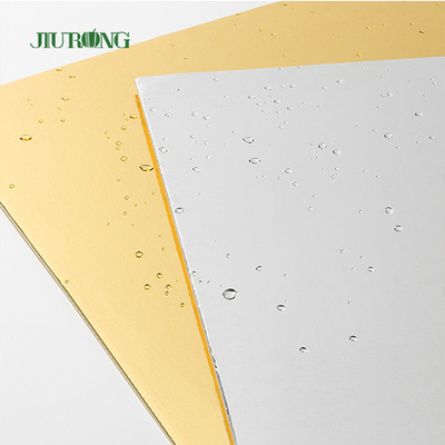 Papan Kue Sekali Pakai MDF Square Warna Putih Dan Emas