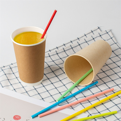 12mm 10mm Sharp Ending Bubble Tea Straw Pembungkus Individu