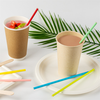 12mm 10mm Sharp Ending Bubble Tea Straw Pembungkus Individu