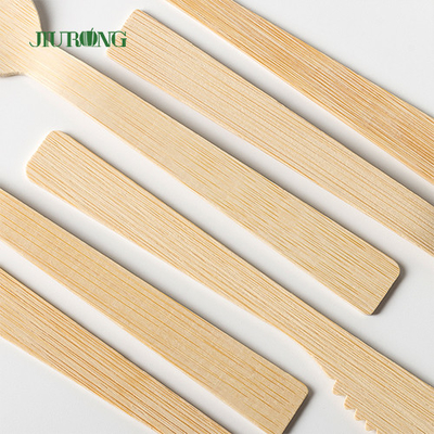 Dispos Biodegradable Bambu Peralatan Makan Pisau Kayu Sendok Garpu Flatwar Cutleri Set