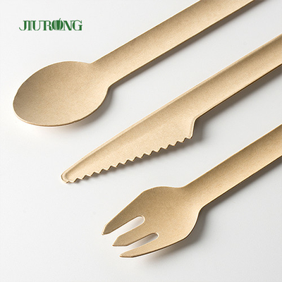 Kustom Biodegradable Sendok Garpu Sendok Garpu Tebu Bagasse Knife Sendok Garpu Set