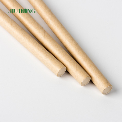 135mm Panjang Biodegradable Paper Straw Untuk Minuman Minum