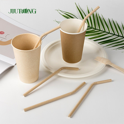 135mm Panjang Biodegradable Paper Straw Untuk Minuman Minum