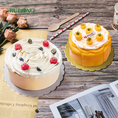 Pemegang Papan Kue Sekali Pakai Emas Biodegradable 12-14 Inch