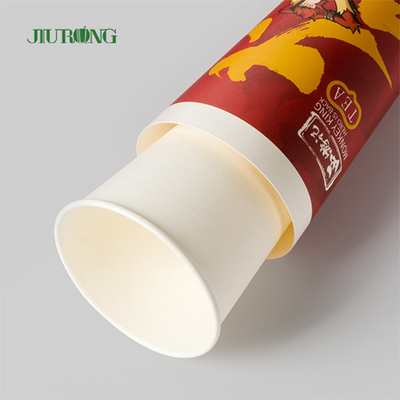 Cangkir Kertas Biodegradable Kustom 500ml Pencetakan Flexo Berbasis Air