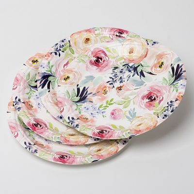 Embossing Biodegradable Paper Plates Perlengkapan Pesta Hari Thanksgiving Peralatan Makan