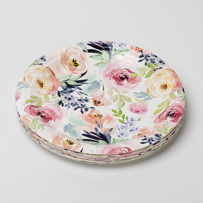 Embossing Biodegradable Paper Plates Perlengkapan Pesta Hari Thanksgiving Peralatan Makan