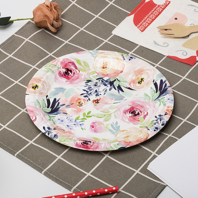 Embossing Biodegradable Paper Plates Perlengkapan Pesta Hari Thanksgiving Peralatan Makan