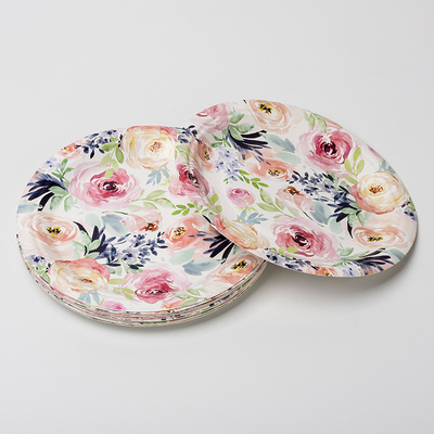 Embossing Biodegradable Paper Plates Perlengkapan Pesta Hari Thanksgiving Peralatan Makan