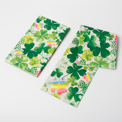 Partysprite Clover Design Serbet Kertas Biodegradable Perlengkapan Pesta Tema Liburan