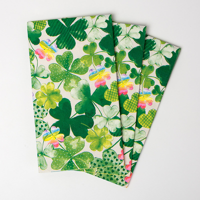 Partysprite Clover Design Serbet Kertas Biodegradable Perlengkapan Pesta Tema Liburan