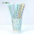Golden Striped Biodegradable Paper Straw Kraft Christmas Straws 5 * 120mm