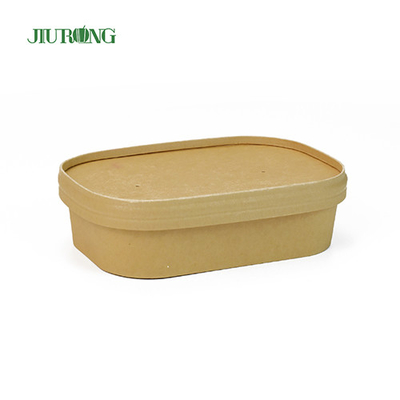 Mangkuk Takeaway Kertas Daur Ulang Tahan Air 1500ml Food Grade Untuk Salad