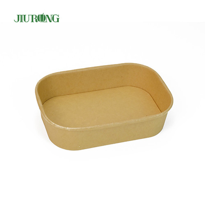 Mangkuk Takeaway Kertas Daur Ulang Tahan Air 1500ml Food Grade Untuk Salad