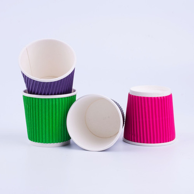 Brown Corrugated Biodegradable Paper Cups 14oz cangkir kopi minuman panas
