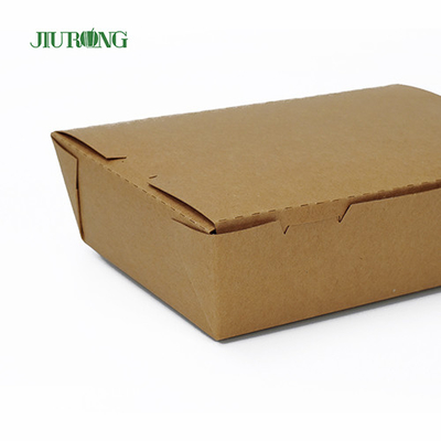 Kotak Wadah Makanan Kertas Sekali Pakai Biodegradable 900ml Dapat Didaur Ulang