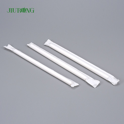 Sedotan Kertas Biodegradable Putih Ramah Lingkungan Food Grade 4.6mm Dia
