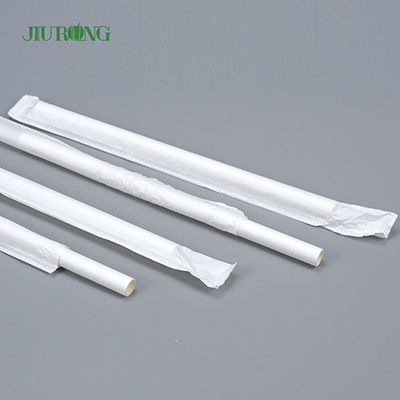 Sedotan Kertas Biodegradable Putih Ramah Lingkungan Food Grade 4.6mm Dia
