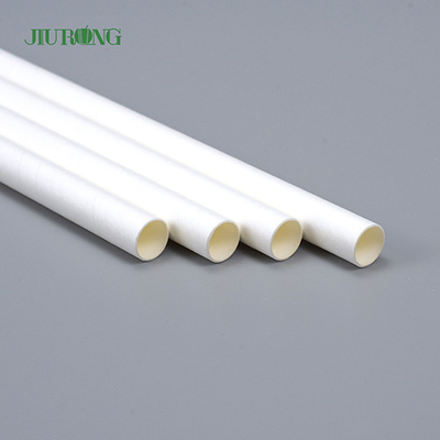 Sedotan Kertas Biodegradable Putih Ramah Lingkungan Food Grade 4.6mm Dia