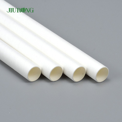 Sedotan Kertas Biodegradable Putih Ramah Lingkungan Food Grade 4.6mm Dia