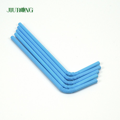 Sedotan Minum Kertas Bendy Biodegradable Blue Striped Food Grade