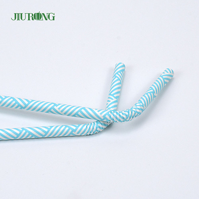 Sedotan Kertas Biodegradable Biru Muda Ditekuk 150mm Untuk Toko Hadiah