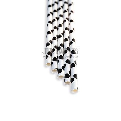 Boba Bubble Tea Biodegradable Paper Straw 7 * 230mm Food Grade