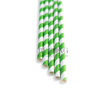 Cocktail Drink Biodegradable Paper Straw 6 * 197mm Ramah lingkungan
