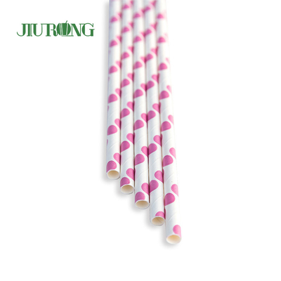 Restoran Kraft Sedotan Kertas Ramah Lingkungan Biodegradable 12 * 230mm