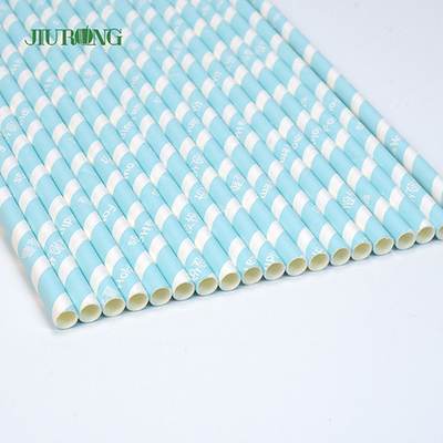 Sedotan Kertas Kraft Biodegradable Berwarna 10 * 250mm Food Grade