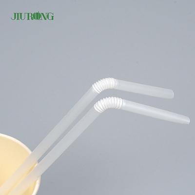 Sedotan Pla Biodegradable Ramah Lingkungan 4.6 * 150mm Kertas Sedotan Untuk Minuman Panas