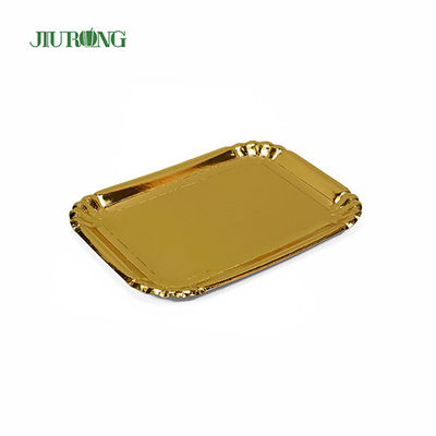 Golden Square Biodegradable Food Plates Kertas Kraft Ramah Lingkungan OEM ODM