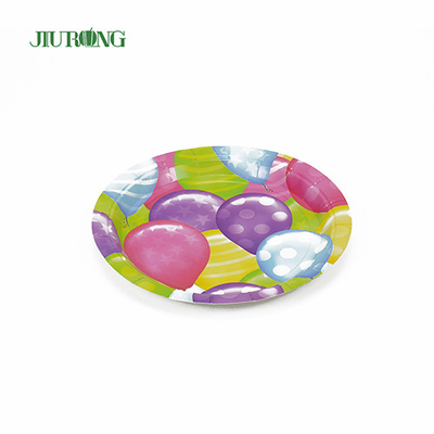 Food Grade Biodegradable Party Plates Piring Kertas Sekali Pakai 9 inci 30cm
