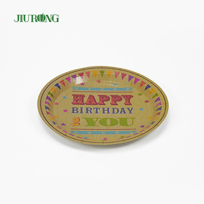 Food Grade Biodegradable Party Plates Piring Kertas Sekali Pakai 9 inci 30cm