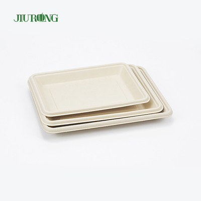 PLA Biodegradable Bagasse Tableware Dish Nampan Penyajian Makanan Cepat Saji