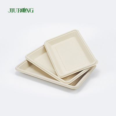 PLA Biodegradable Bagasse Tableware Dish Nampan Penyajian Makanan Cepat Saji