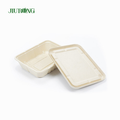 Kemasan Makanan Bagasse Tahan Air Daur Ulang Kotak Kertas Biodegradable OEM ODM