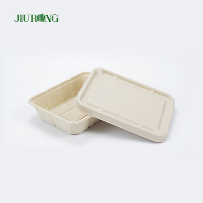 Kemasan Makanan Bagasse Tahan Air Daur Ulang Kotak Kertas Biodegradable OEM ODM
