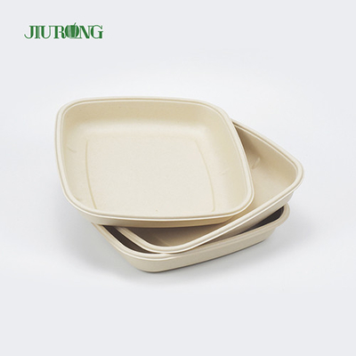 Bagasse Takeaway Piring Kertas Tebu Sekali Pakai Biodegradable