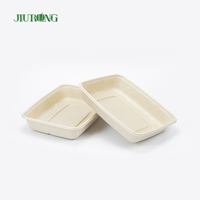 Wadah Makanan Tebu Sekali Pakai Kertas Tahan Minyak Biodegradable OEM ODM