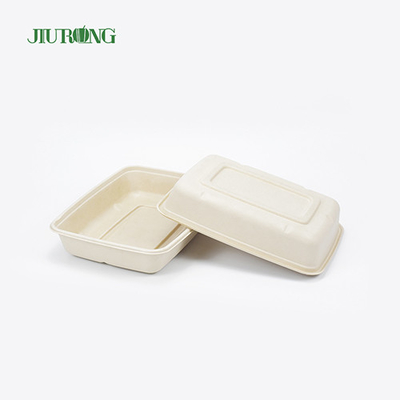 Wadah Makanan Tebu Sekali Pakai Kertas Tahan Minyak Biodegradable OEM ODM