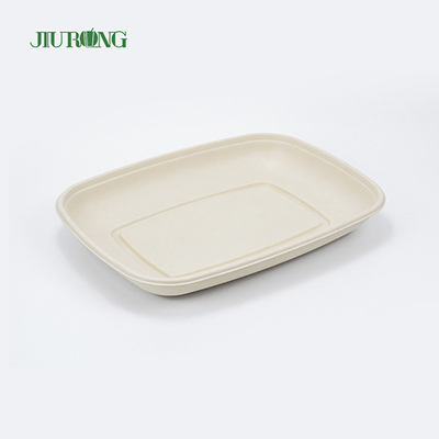 Nampan Makanan Kompos Ramah Lingkungan Sushi Piring Tebu Biodegradable