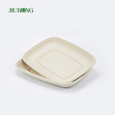 Nampan Makanan Kompos Ramah Lingkungan Sushi Piring Tebu Biodegradable