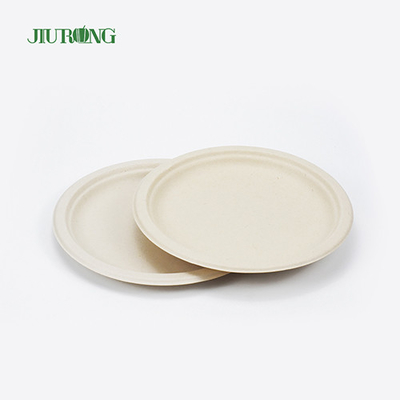Sushi Biodegradable Tebu Bagasse Plates Daur Ulang 155mm Jiurong