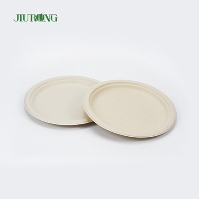 Sushi Biodegradable Tebu Bagasse Plates Daur Ulang 155mm Jiurong