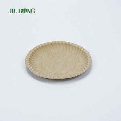 Wadah Makanan Tebu Biodegradable yang Dapat Didaur Ulang Ramah Lingkungan Pelat Bulat 258mm