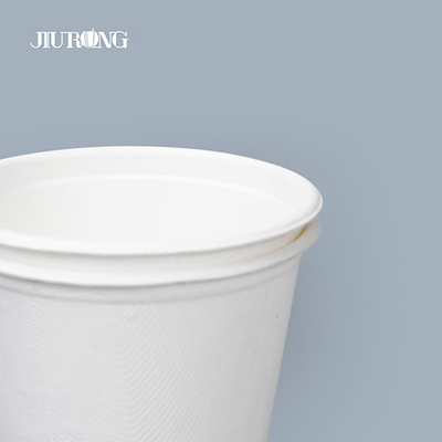 Cangkir Kopi Kertas Putih Bergelombang Biodegradable 10oz 12oz Dinding Tunggal