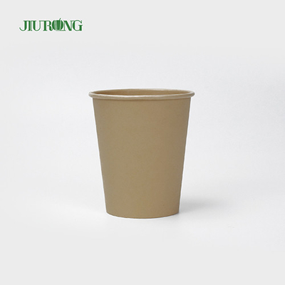 Cangkir Kopi Kertas Sekali Pakai Biodegradable Dinding Tunggal 6oz 7oz