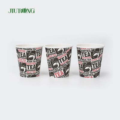 Cetak Logo Cangkir Kertas Biodegradable 10oz 12oz Cangkir Kopi Sekali Pakai Ramah Lingkungan